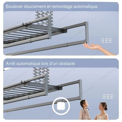 Étendoir plafond - électrique avec télécommande et stérilisation UV