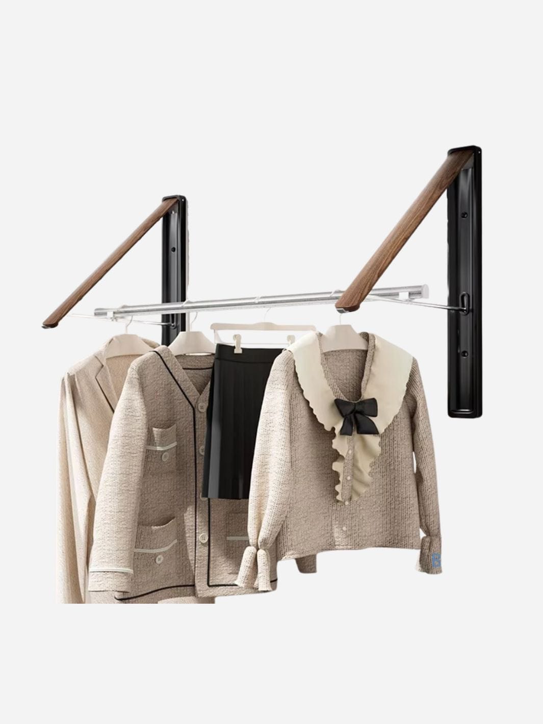 Etendoir rétractable mural – Séchage gain de place et robuste