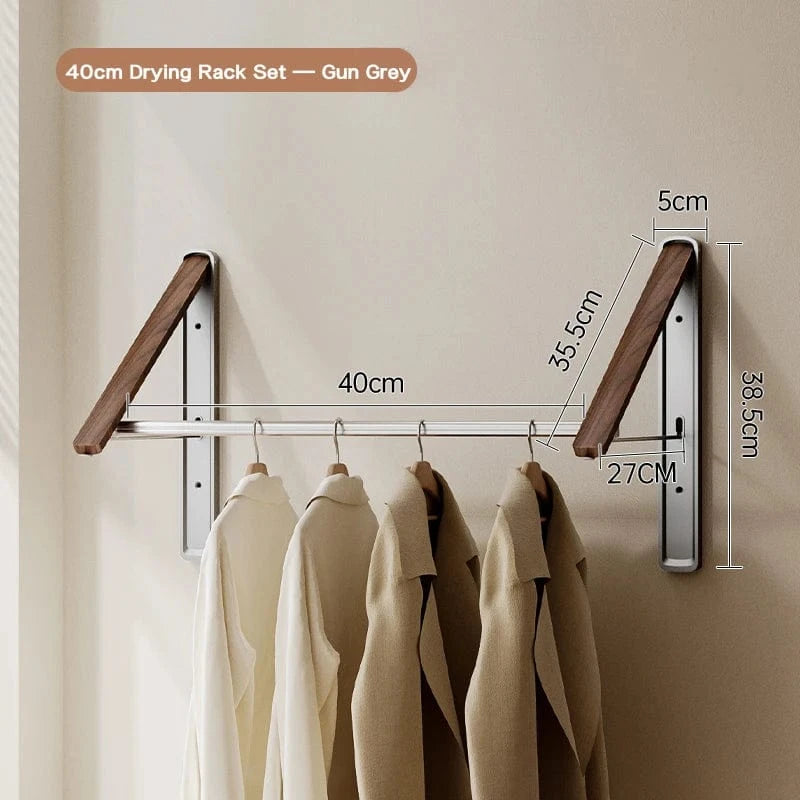 Etendoir rétractable mural – Séchage gain de place et robuste Gris A2 - 40cm