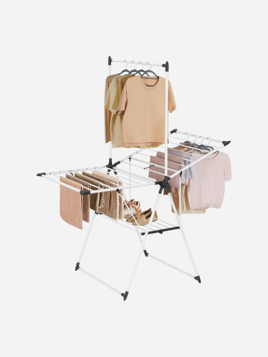 Étendoir sèche-linge pliable à 2 niveaux – gain de place et robustesse