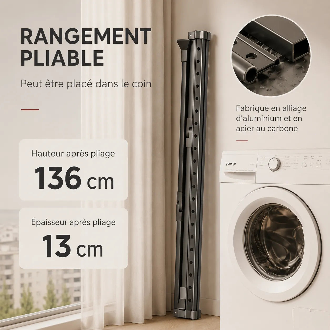 Étendoir à linge extérieur solide | Robuste et durable