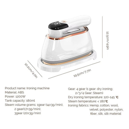 Fer à repasser couture – Mini fer vapeur portable 1200W Blanc