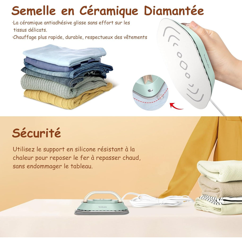 Fer à repasser de voyage – Mini fer portable double tension - Aéraly