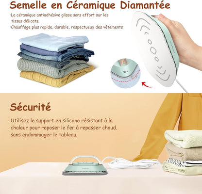 Fer à repasser de voyage – Mini fer portable double tension