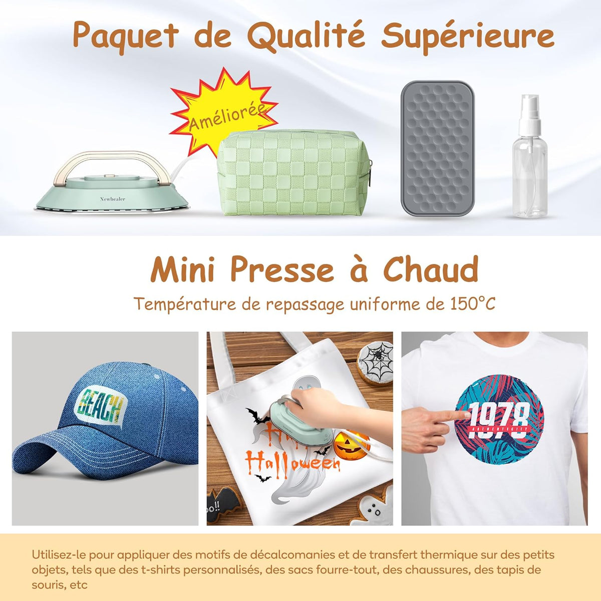 Fer à repasser de voyage – Mini fer portable double tension - Aéraly