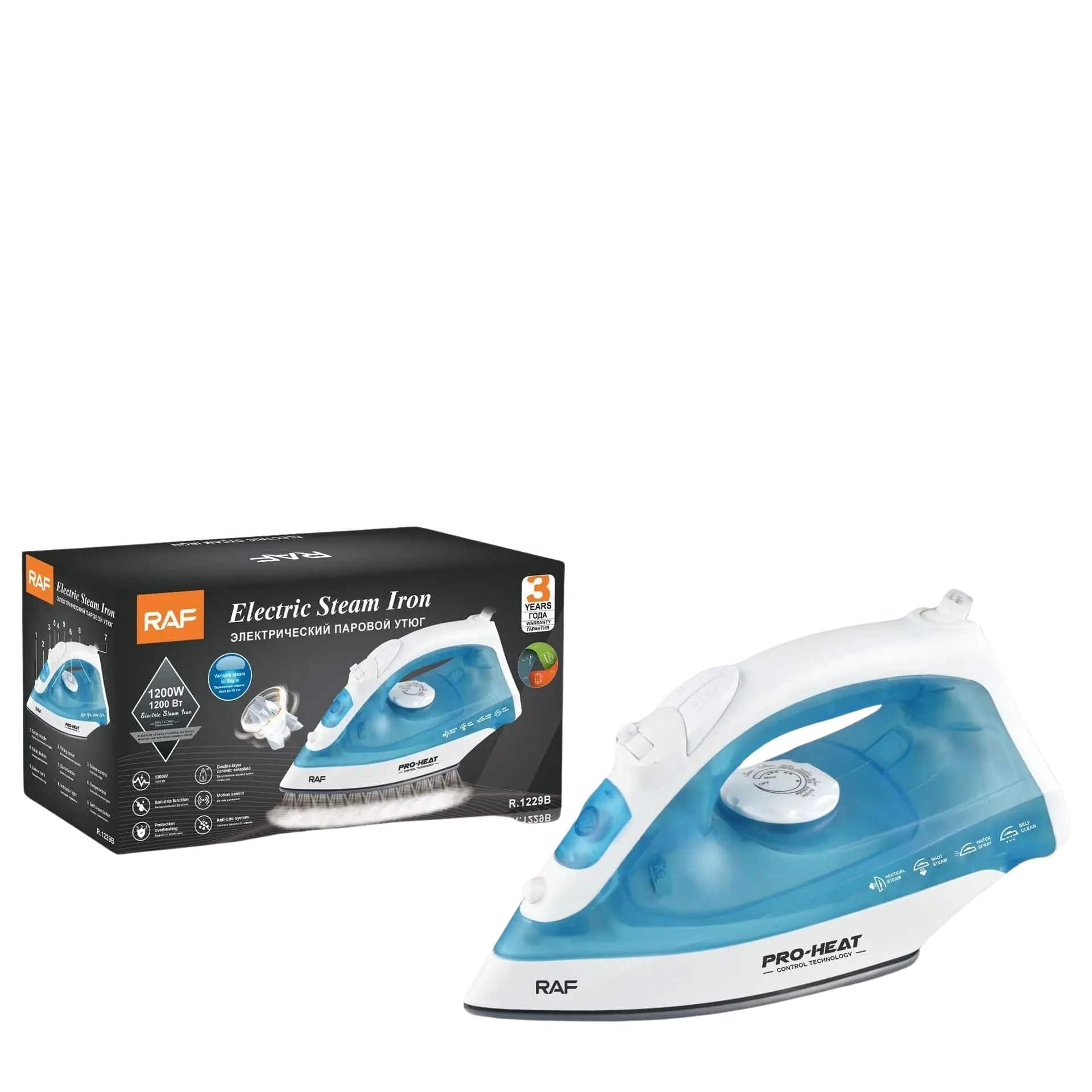 Fer à vapeur portatif électrique 1200W – Compact et efficace Bleu