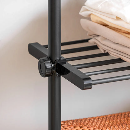 Garde-robe télescopique : rangement efficace et ordonné Noir