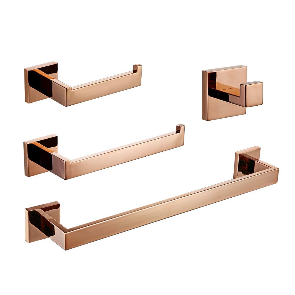 Ensemble d'accessoires de salle de bain or rose