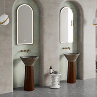 ONDA BOIS - Vasque totem sur pied sculptural