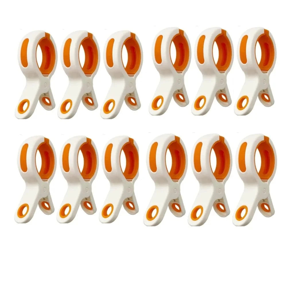 Grosse pince plastique antidérapante pour linges - Lot de 12 12 pcs - Blanc