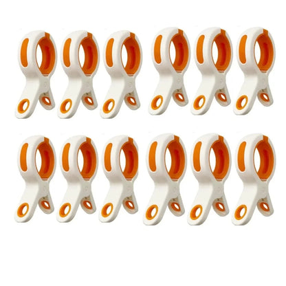 Grosse pince plastique antidérapante pour linges - Lot de 12 12 pcs - Blanc