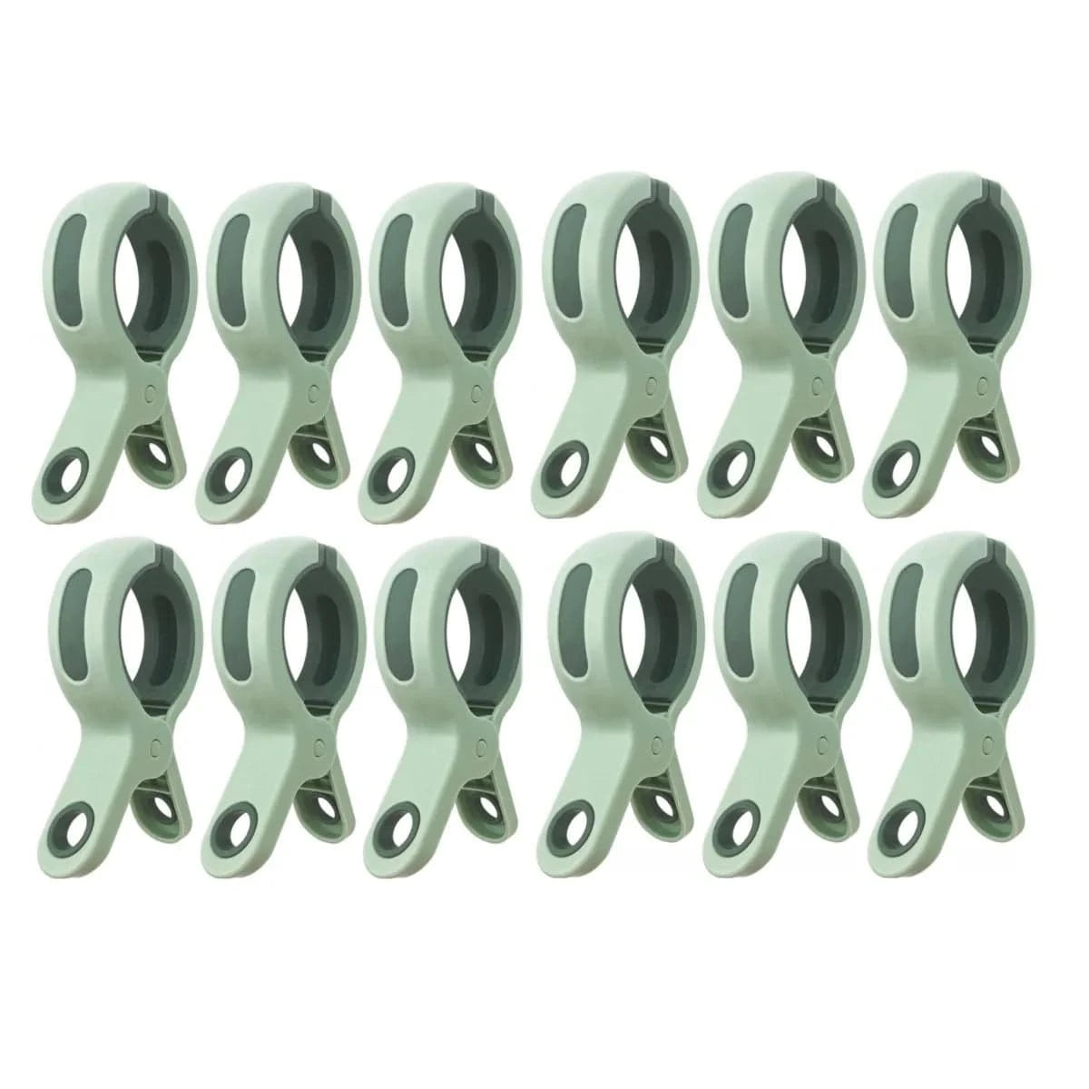 Grosse pince plastique antidérapante pour linges - Lot de 12 12 pcs - Vert