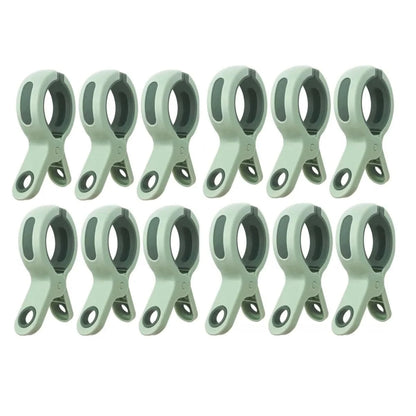 Grosse pince plastique antidérapante pour linges - Lot de 12 12 pcs - Vert