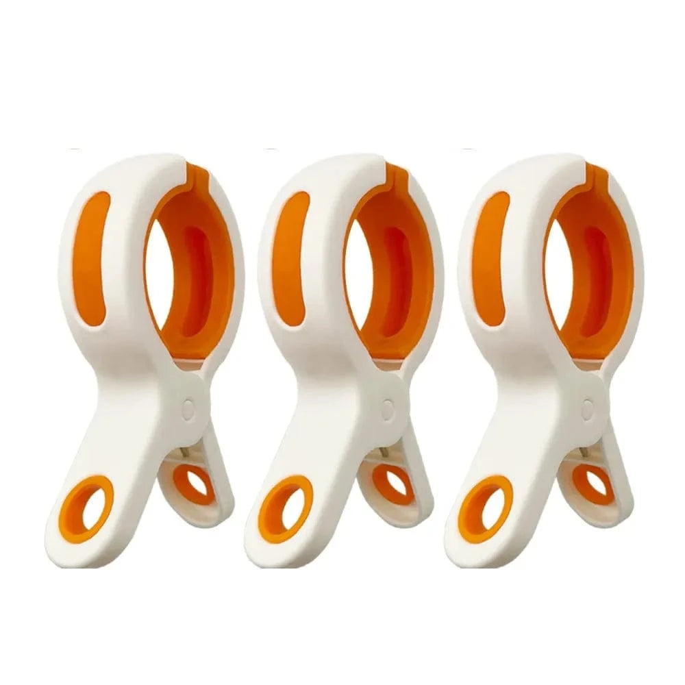 Grosse pince plastique antidérapante pour linges - Lot de 12 3 pcs - Blanc