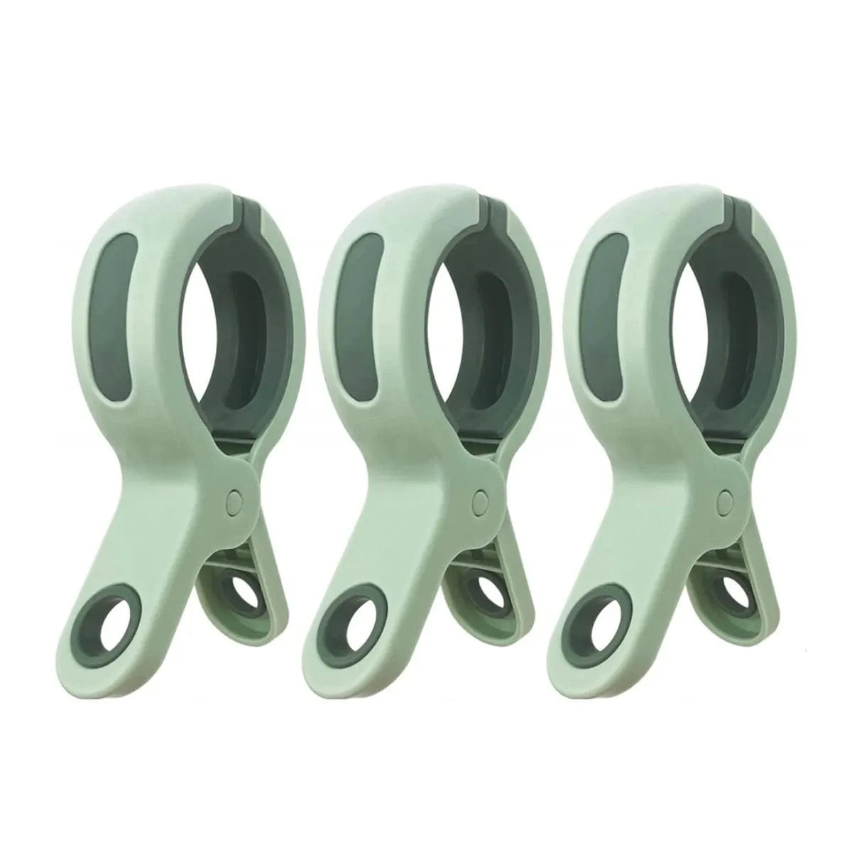 Grosse pince plastique antidérapante pour linges - Lot de 12 3 pcs - Vert