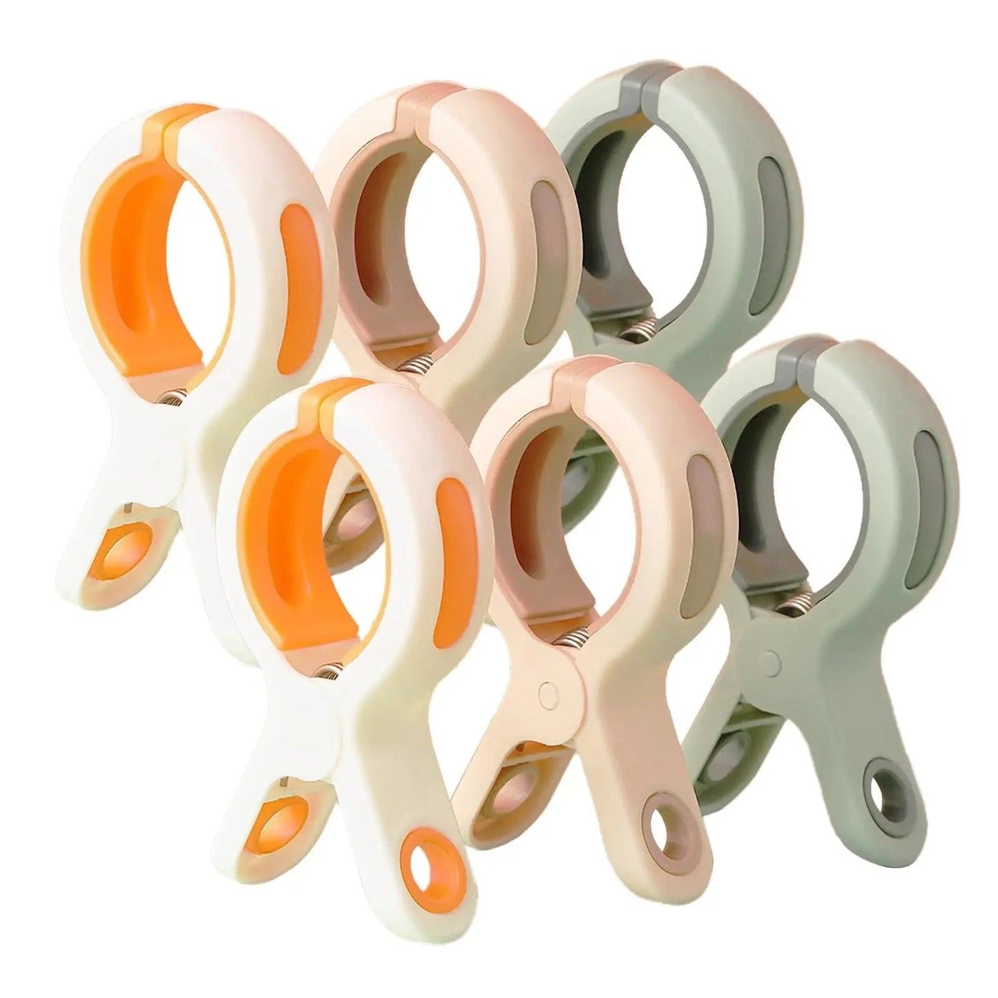 Grosse pince plastique antidérapante pour linges - Lot de 12 6 pcs - Mix de couleur