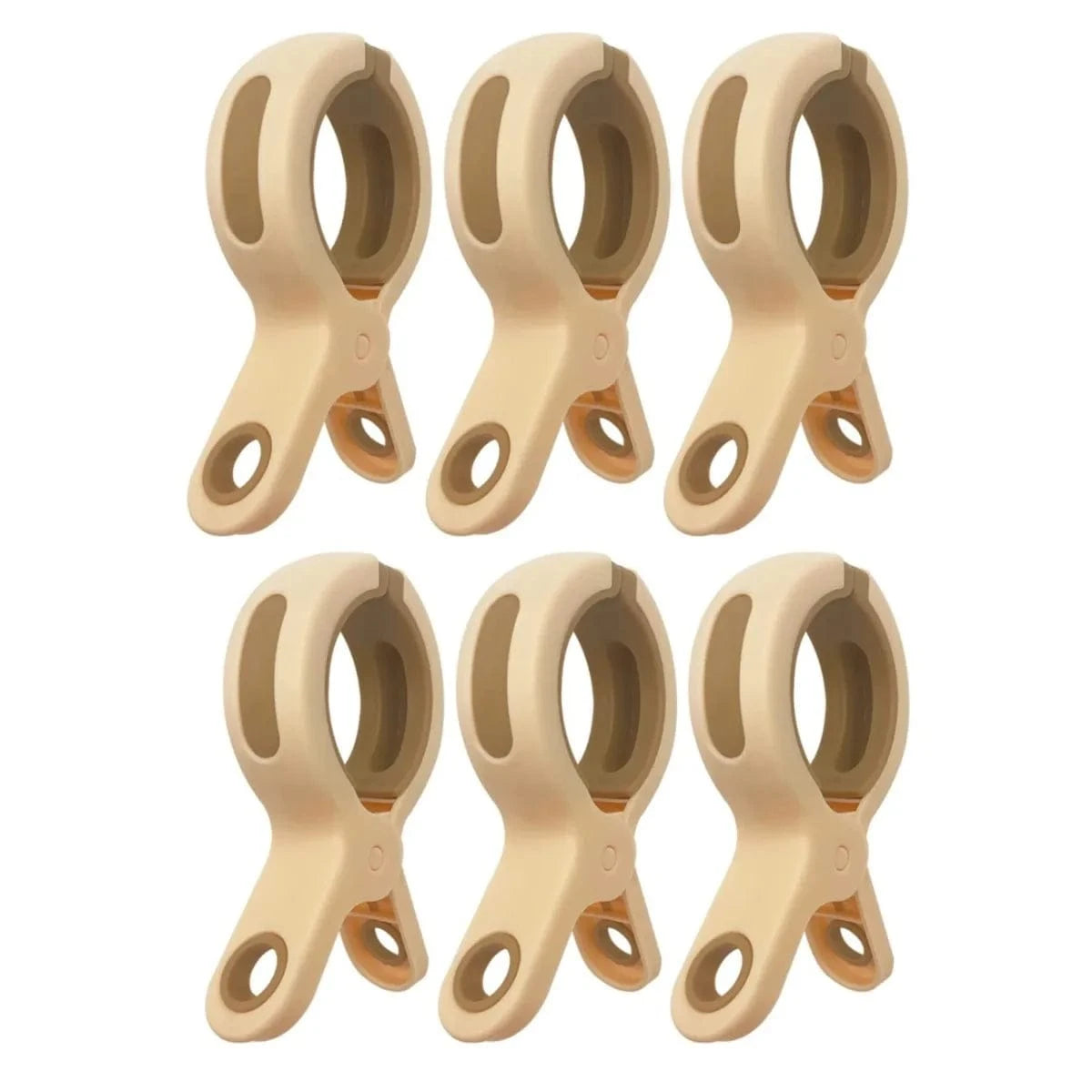 Grosse pince plastique antidérapante pour linges - Lot de 12 6 pcs - Rose