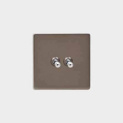 interrupteur va-et-vient double bronze