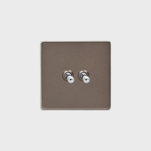 interrupteur va-et-vient double bronze