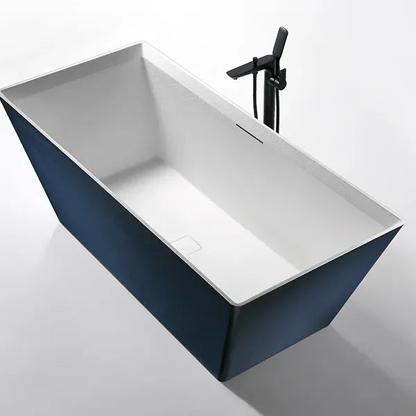 KERA - Baignoire îlot texturée en pierre artificielle