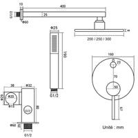 ATRIO - Kit de Douche Thermostatique Encastré