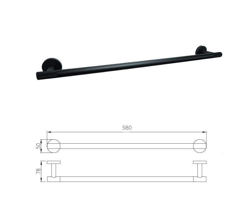 Accessoires de salle de bain noir mat