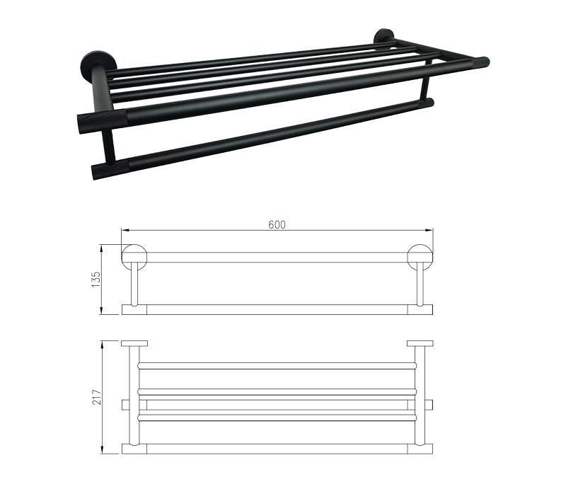 Accessoires de salle de bain noir mat