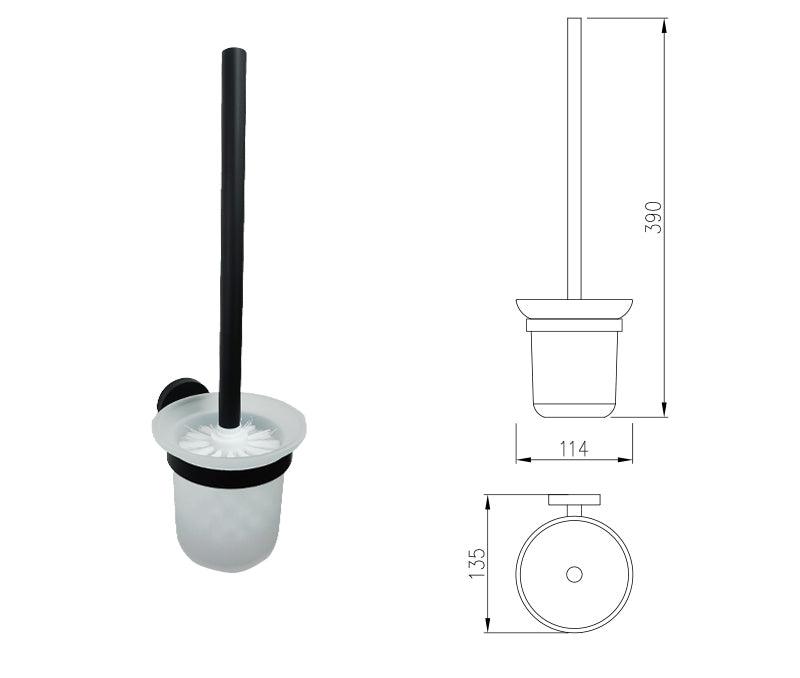 Accessoires de salle de bain noir mat