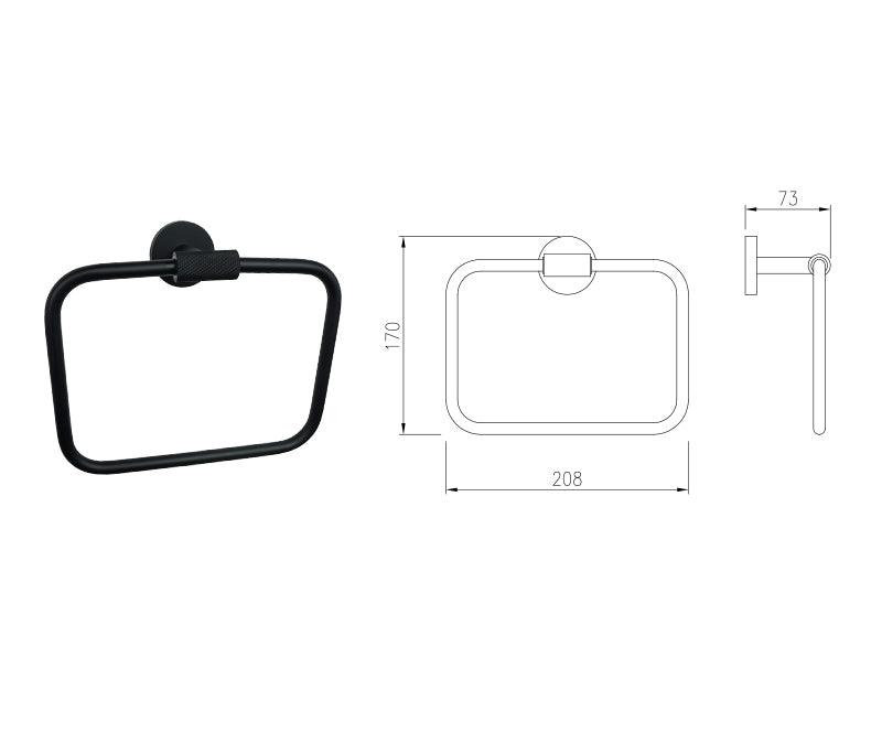 Accessoires de salle de bain noir mat