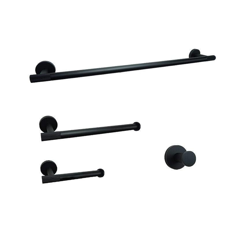 Accessoires de salle de bain noir mat