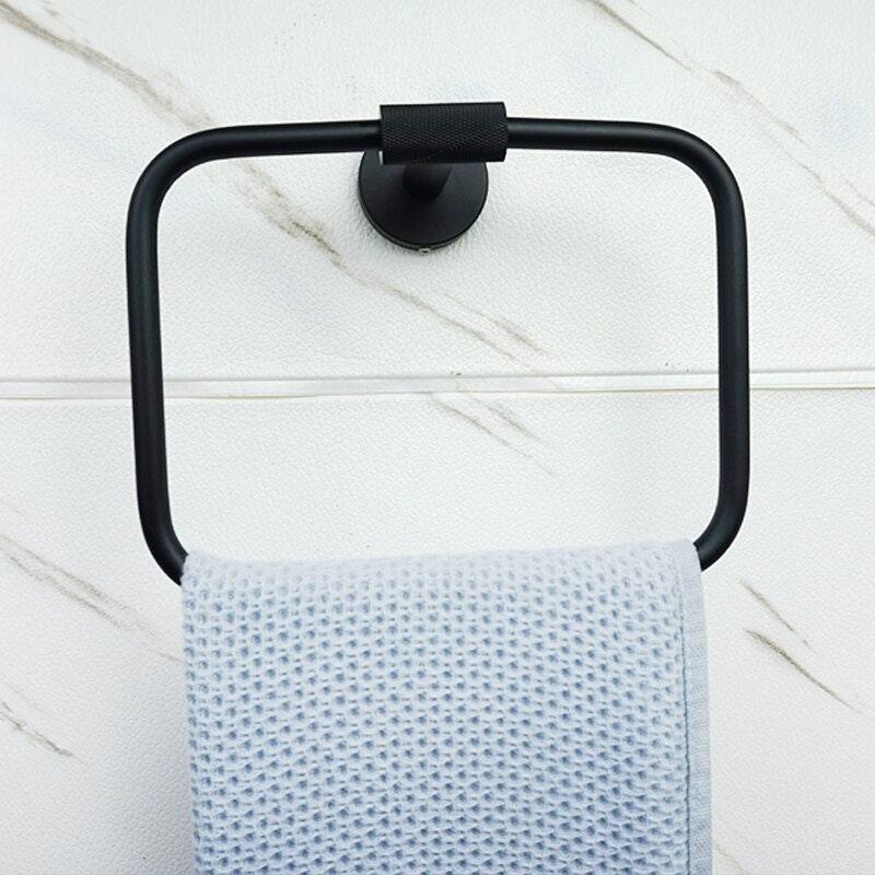 Accessoires de salle de bain noir mat