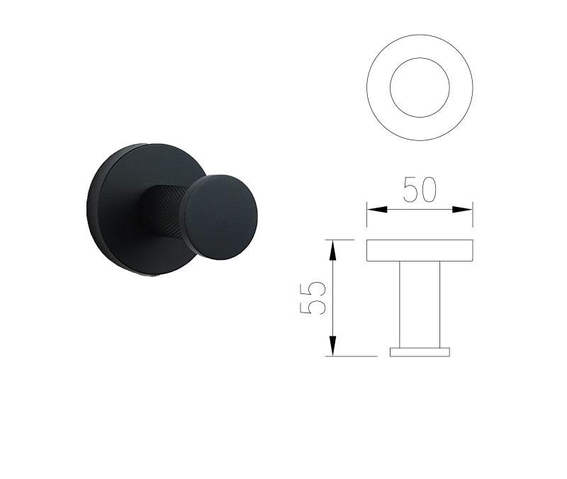 Accessoires de salle de bain noir mat