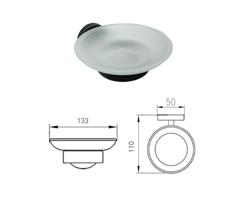 Accessoires de salle de bain noir mat