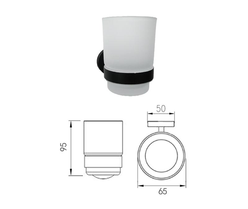 Accessoires de salle de bain noir mat