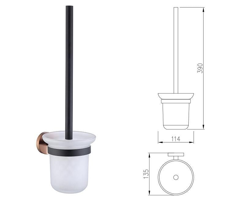 Accessoires de salle de bain or rose et noir mat