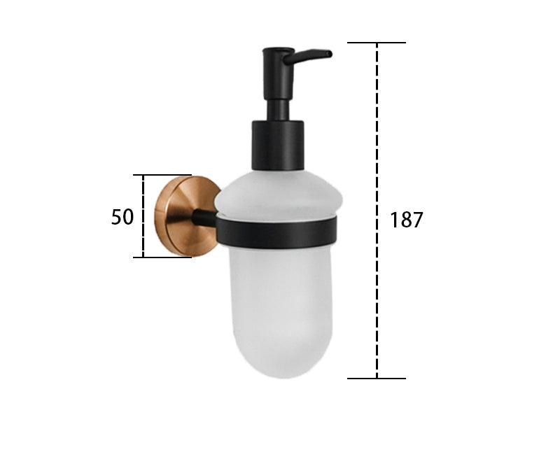 Accessoires de salle de bain or rose et noir mat