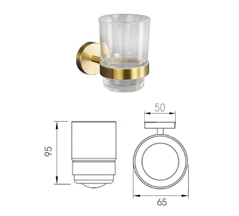 Accessoires de salle de bain or satiné