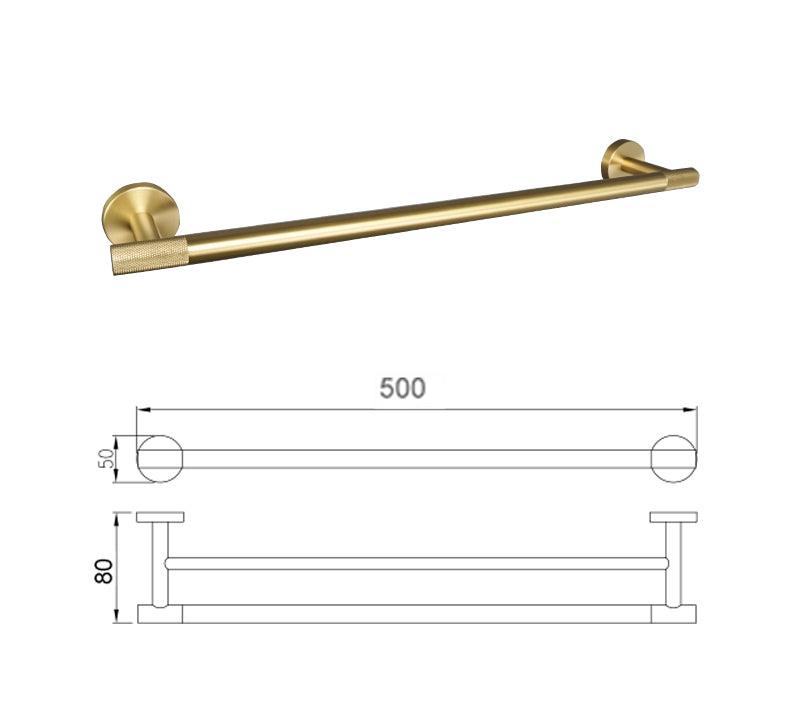 Accessoires de salle de bain or satiné
