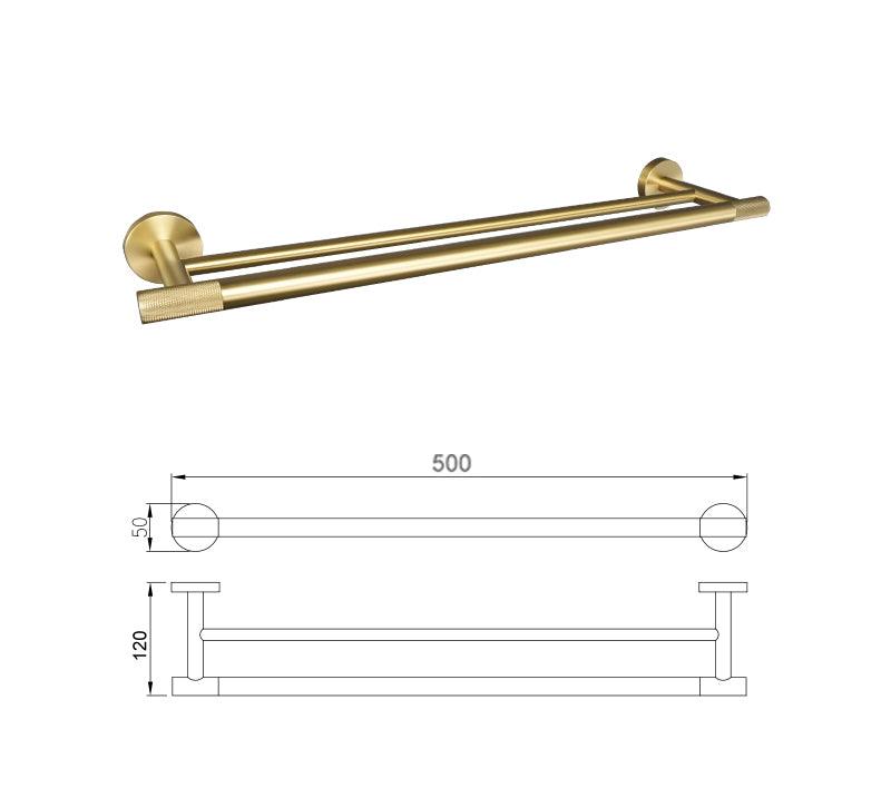 Accessoires de salle de bain or satiné