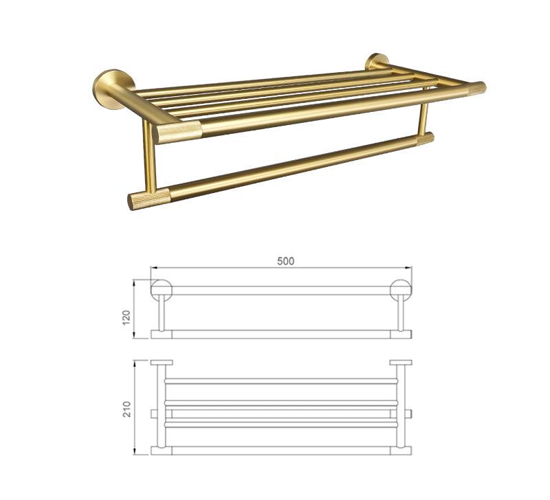 Accessoires de salle de bain or satiné