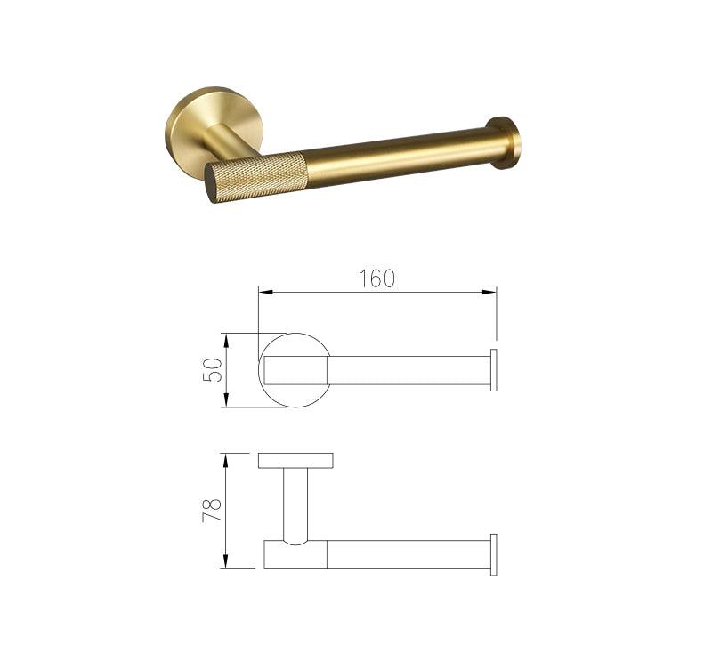Accessoires de salle de bain or satiné