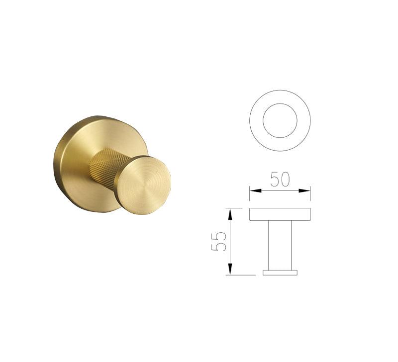 Accessoires de salle de bain or satiné