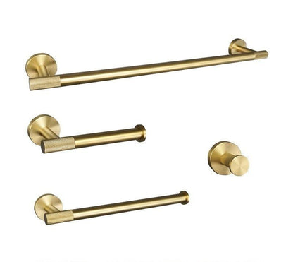 Accessoires de salle de bain or satiné
