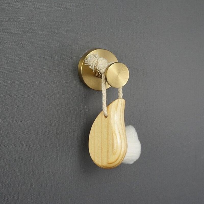 Accessoires de salle de bain or satiné