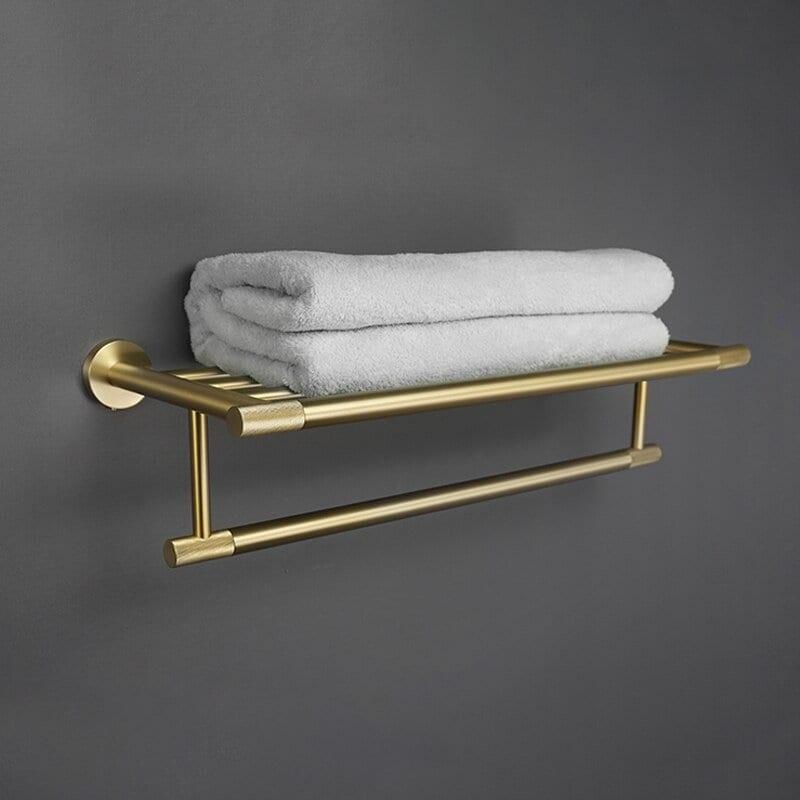 Accessoires de salle de bain or satiné