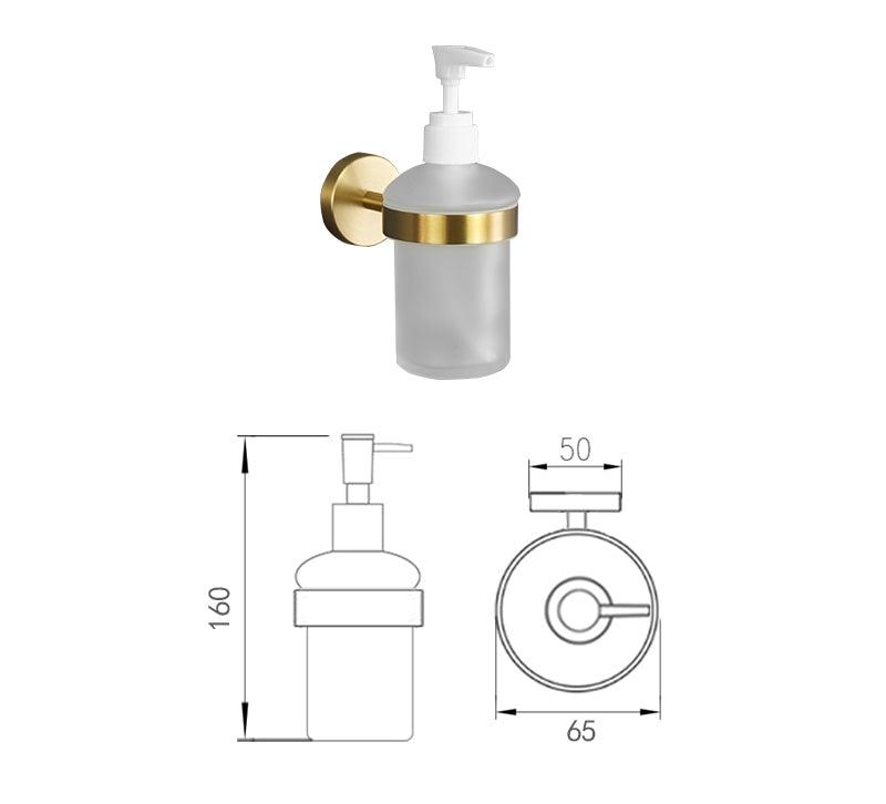 Accessoires de salle de bain or satiné