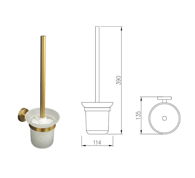 Accessoires de salle de bain or satiné