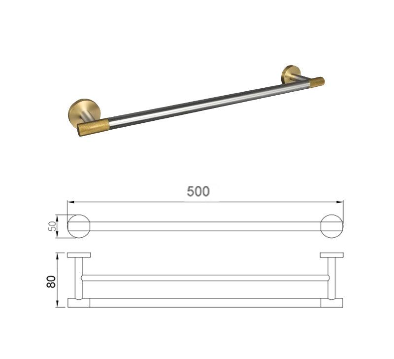 Accessoires de salle de bain nickel brossé et or satiné