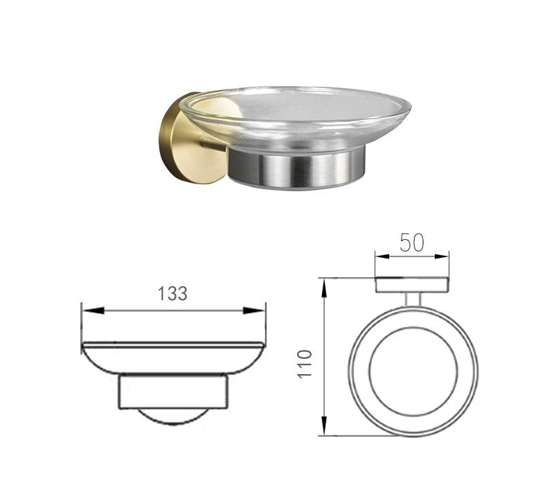 Accessoires de salle de bain nickel brossé et or satiné