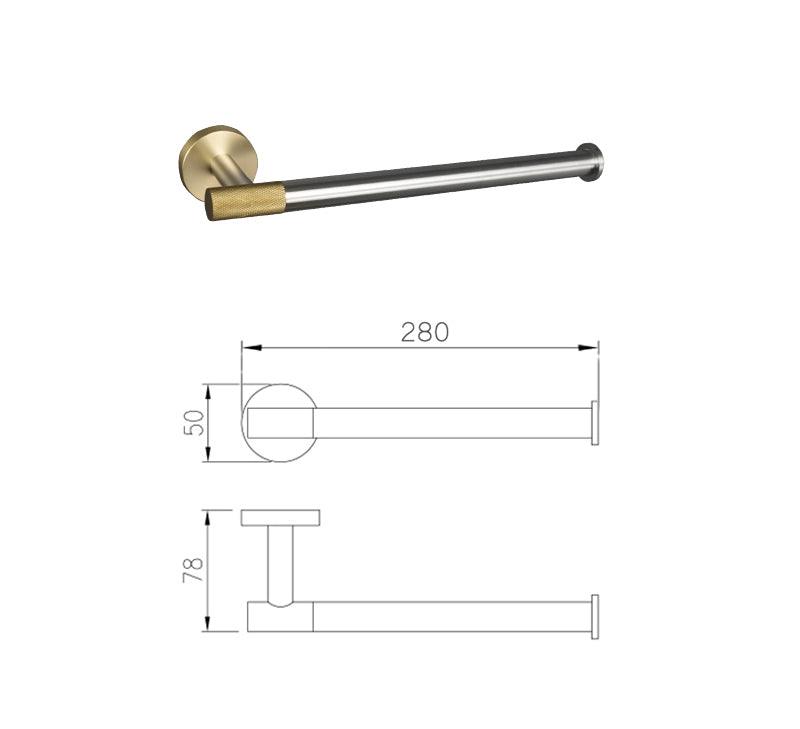 Accessoires de salle de bain nickel brossé et or satiné